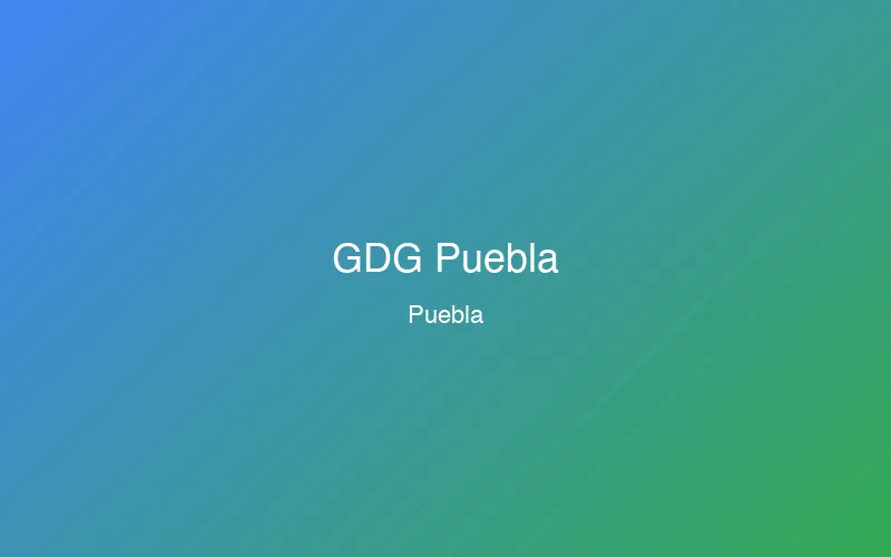 GDG Puebla