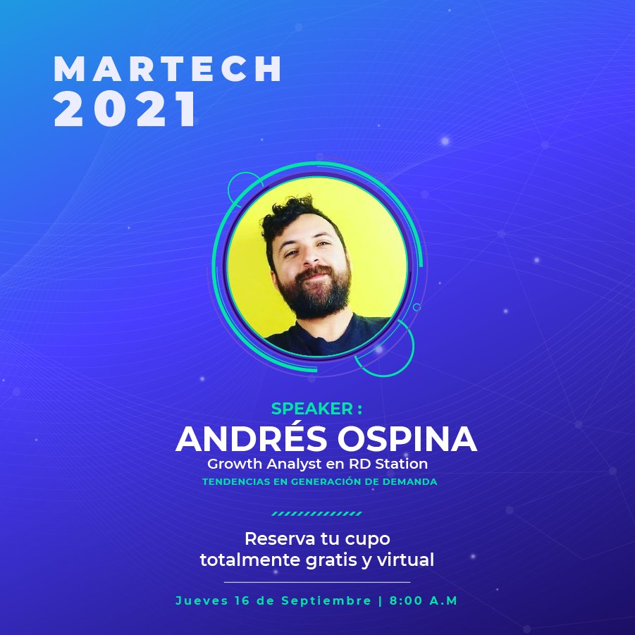 Revista P&M — Seminario Martech 2021, speaker Andrés Ospina