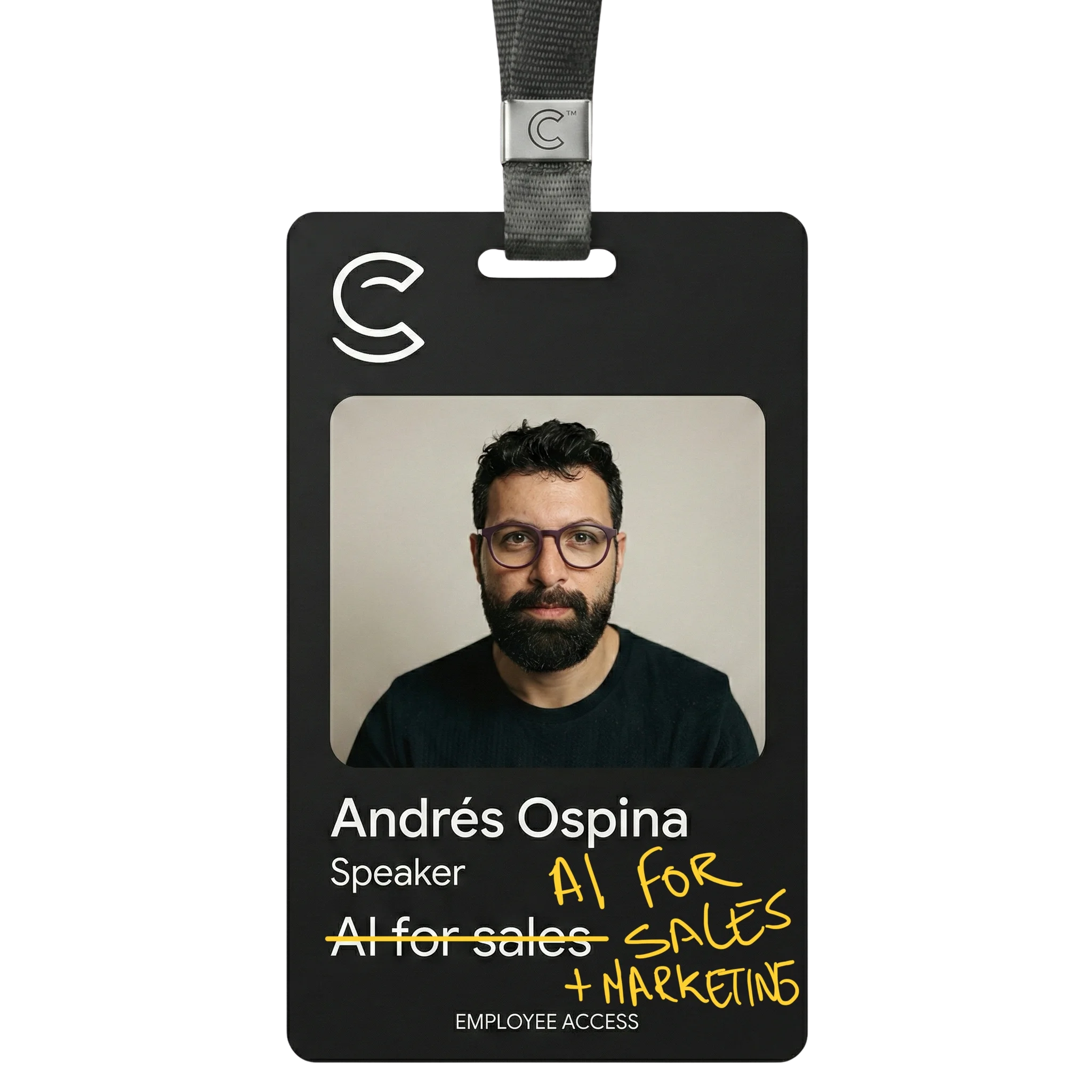 Andr&eacute;s Ospina — AI Marketing Stack speaker badge