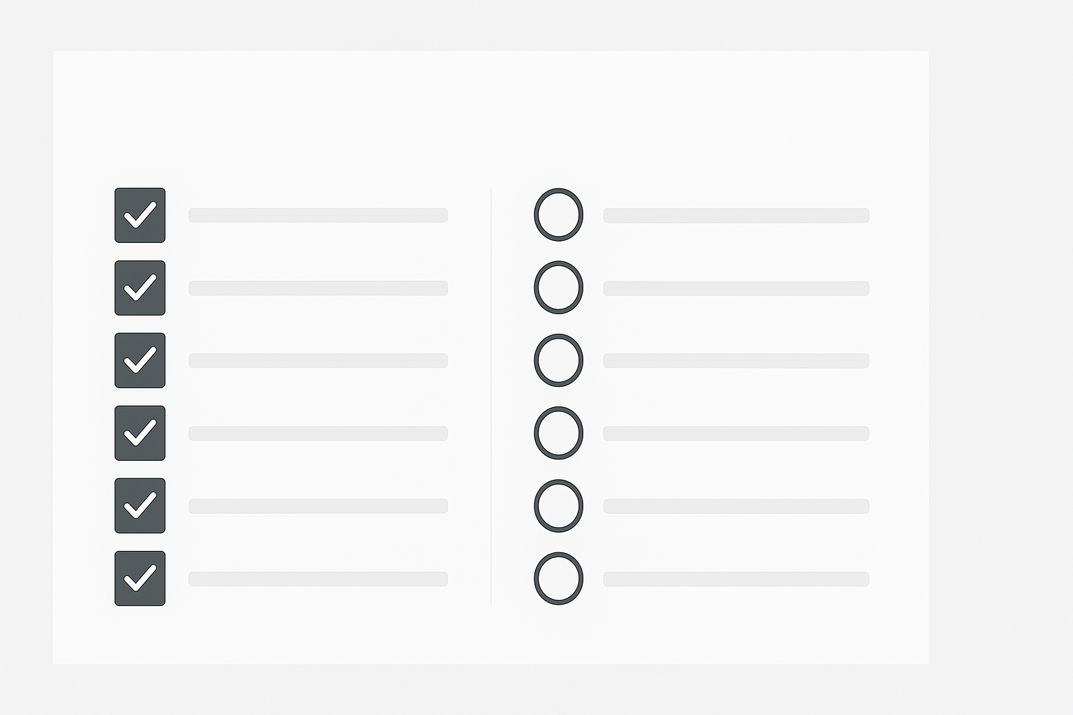 tarjeta visual tipo checklist 