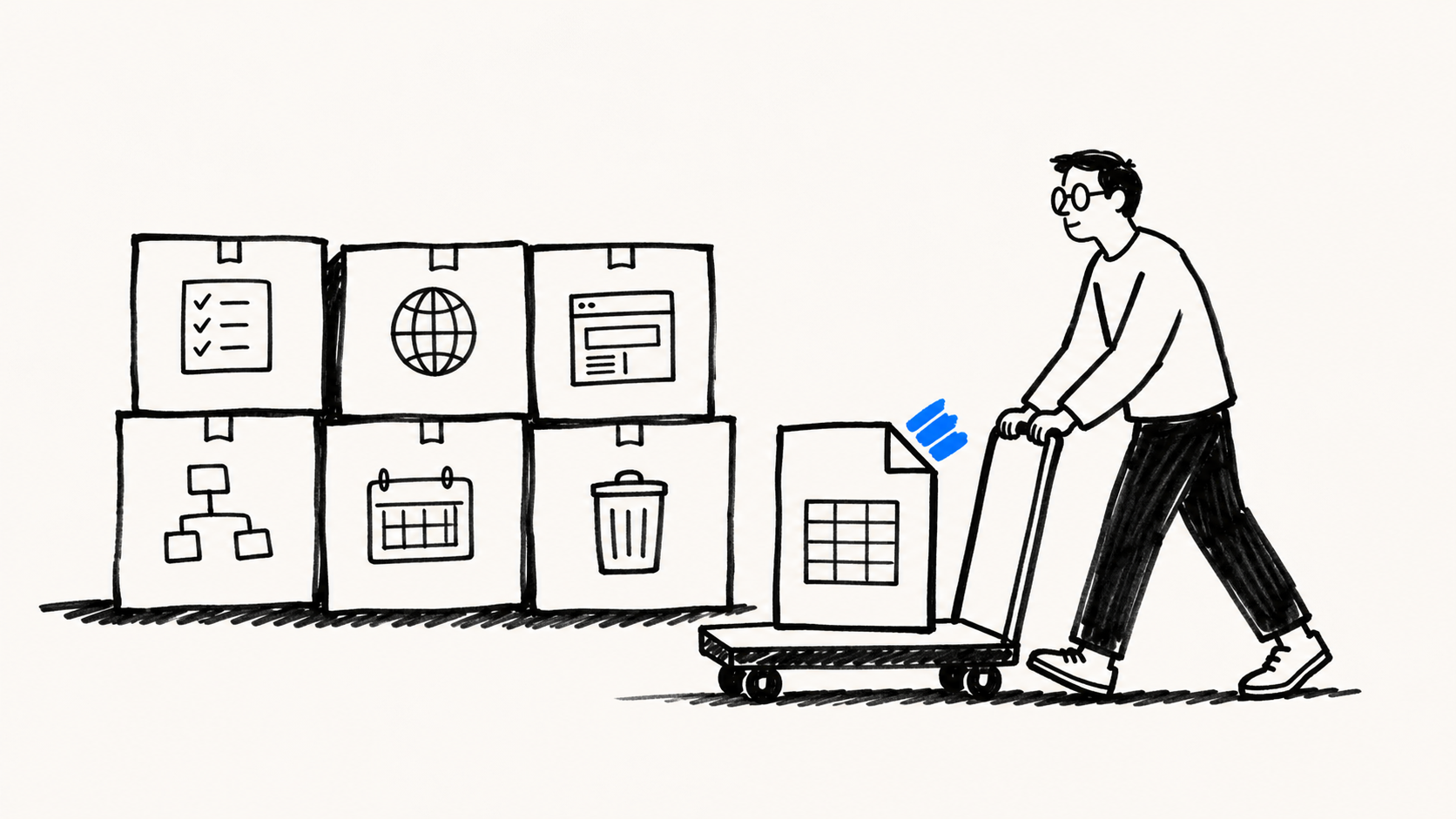una mudanza de email lleva un csv pero deja cajas de consentimiento dns plantillas automatizaciones historial y supresiones | fondo papel | acento #0061FE