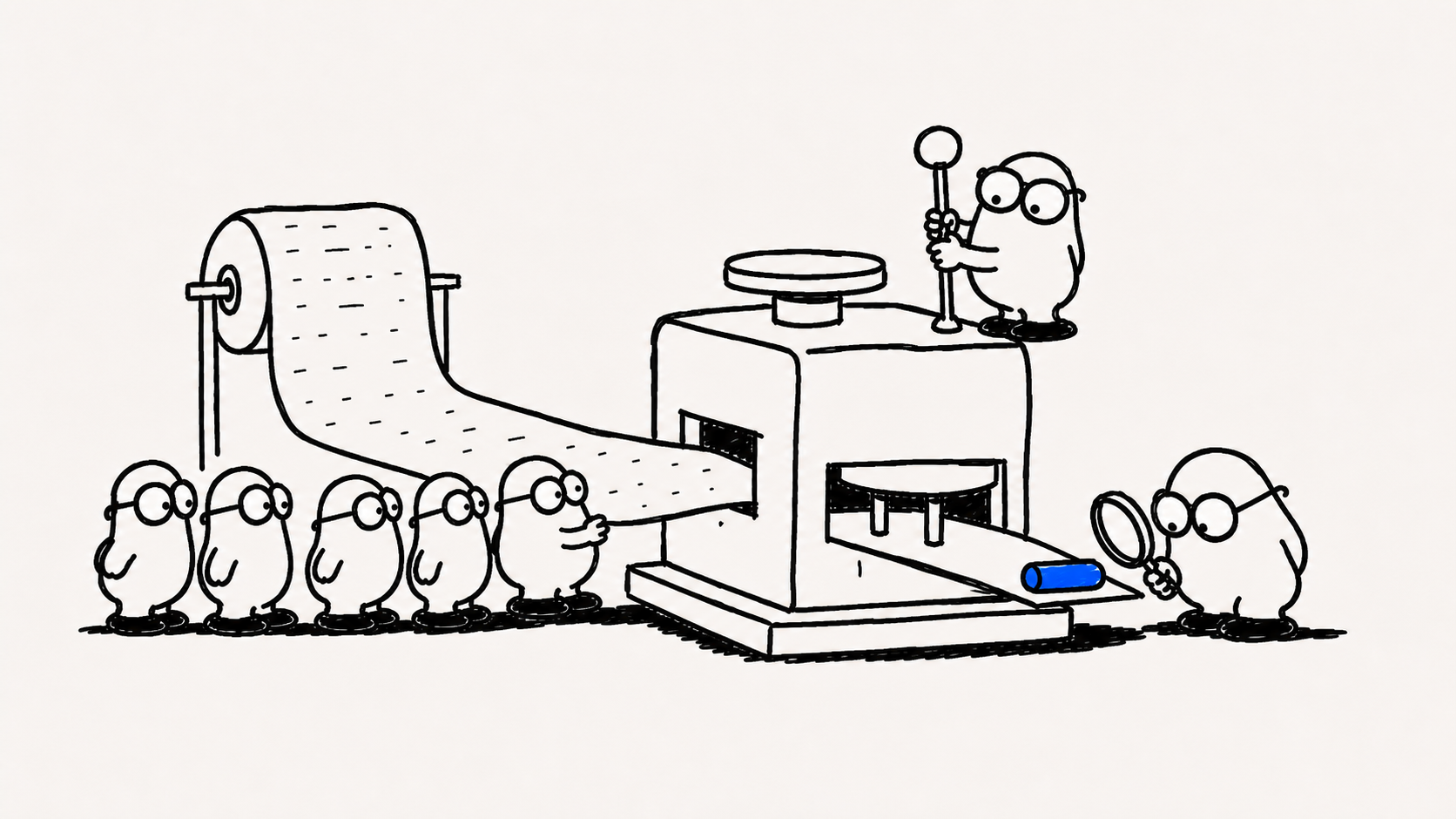Ilustración editorial dibujada sobre cómo saber si 30 minutos valen más que tres días