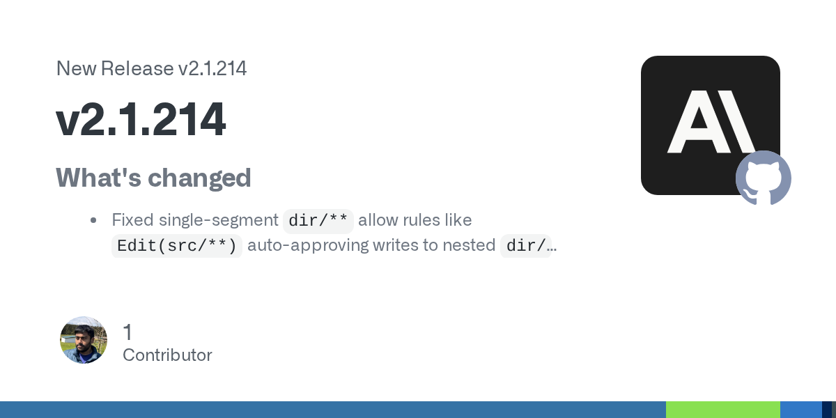 Tarjeta oficial de GitHub para el release Claude Code 2.1.214